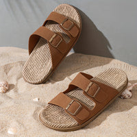 Stylische Herren Sommer-Slipper mit verstellbaren Riemen - GripStep