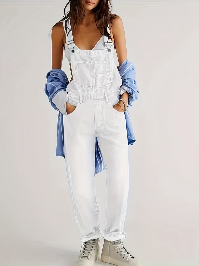 Stylischer Damen-Denim-Jumpsuit für jeden Tag - CityEase