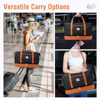 50L Wasserdichte Wochenend-Duffeltasche mit Kulturbeutel- und Schuhfächern