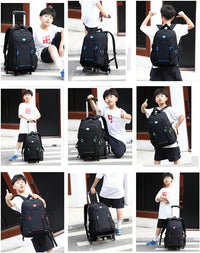 Multifunktionaler Schulrucksack mit Rollen für Jungen – Umwandelbare Trolley-Tasche