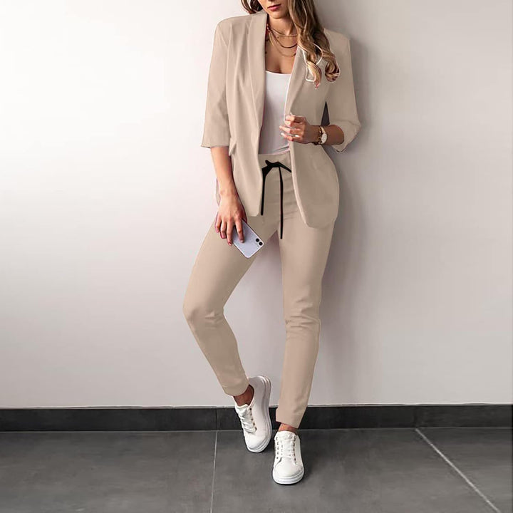2-teiliges Stretch-Damenanzug mit Blazer - Vivian Herbstedition