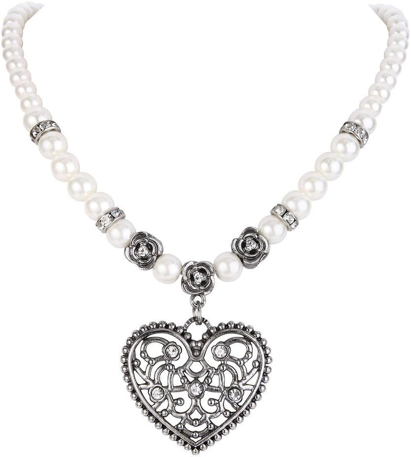 Perlenkette mit Herzanhänger – RosenHerz Oktoberfest 2025