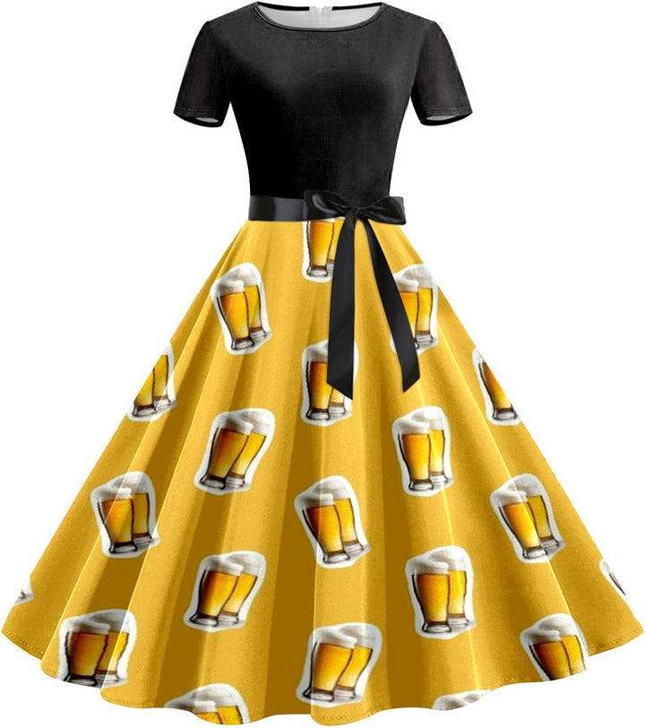 Bierkrug-Kleid mit Taillenband – Lena Oktoberfest 2025