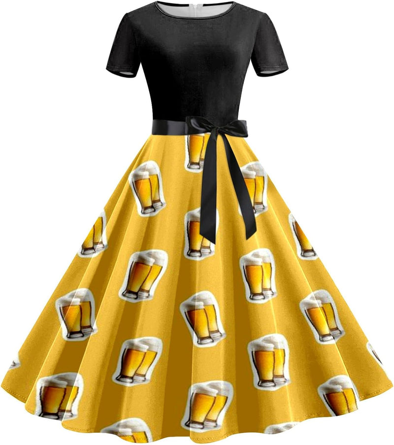 Bierkrug-Kleid mit Taillenband – Lena Oktoberfest 2025