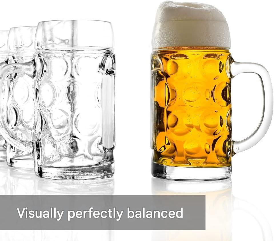 Bierkrug Glas (2er-Set/6er-Set, 0,5 L) – WiesnKrug Oktoberfest 2025