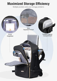 40L Flugtauglicher Reisetrolley mit 6 Packwürfeln und Laptopfach