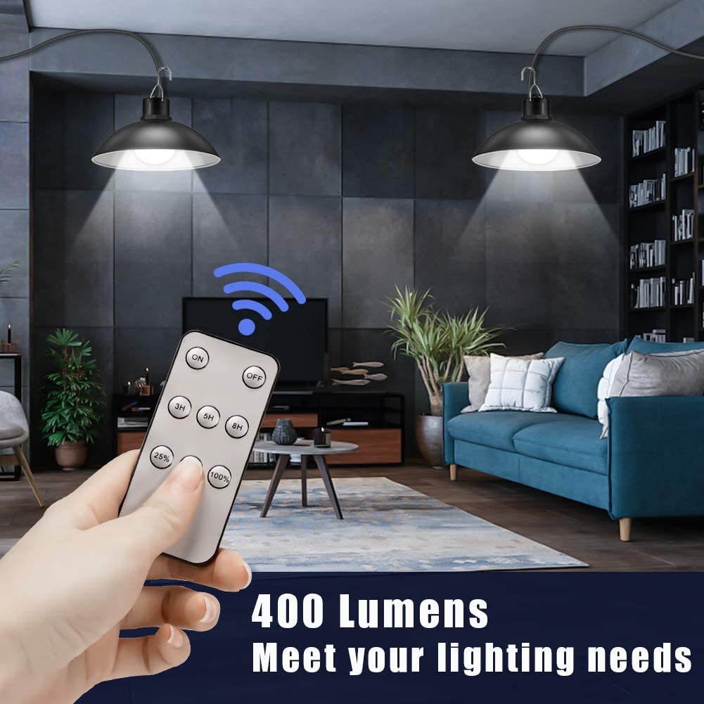 Drahtloses Solar-LED-Lampenset mit Fernbedienung – TwinRay