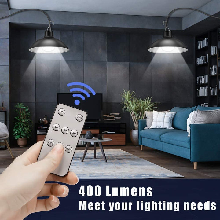 Drahtloses Solar-LED-Lampenset mit Fernbedienung – TwinRay