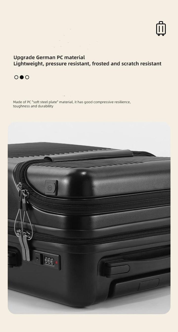 Hartschalen-Handgepäck mit Becherhalter, USB-Anschluss und TSA-Schloss