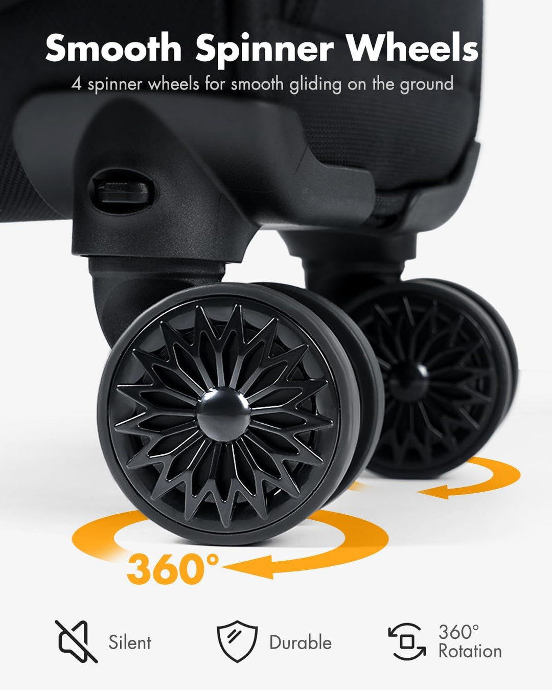 Fluggesellschaft-zugelassenes Unter-Sitz-Handgepäck mit Spinner-Rädern und Laptopfach