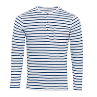 Gestreiftes Henley-Shirt mit langen Ärmeln – Ewan Herbstedition