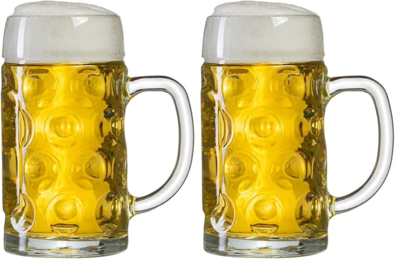Bierkrug Glas (2er-Set, 500 ml) – MaßGaudi Oktoberfest 2025