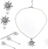 Edelweiß Schmuckset mit Perlen – TrachtenZauber Oktoberfest 2025