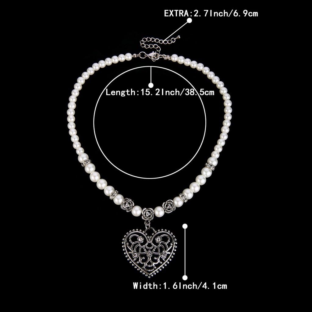 Perlenkette mit Herzanhänger – RosenHerz Oktoberfest 2025