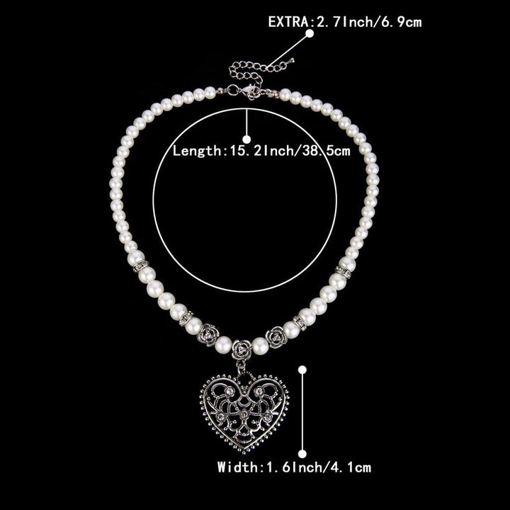 Perlenkette mit Herzanhänger – RosenHerz Oktoberfest 2025