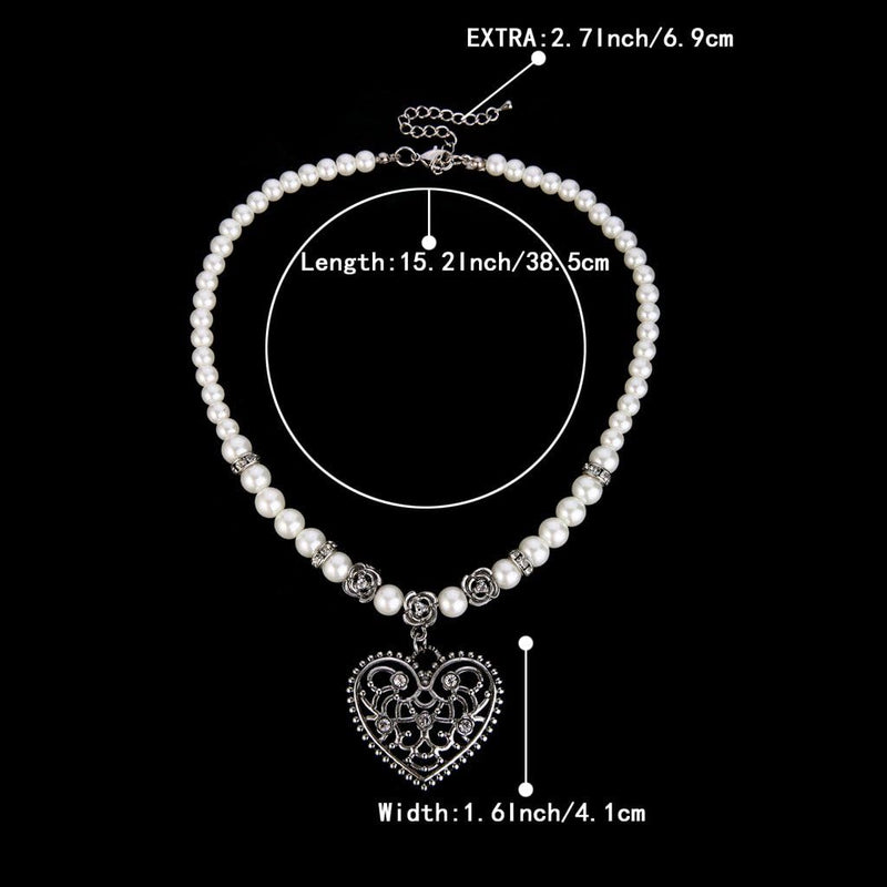 Perlenkette mit Herzanhänger – RosenHerz Oktoberfest 2025