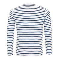 Gestreiftes Henley-Shirt mit langen Ärmeln – Dorian