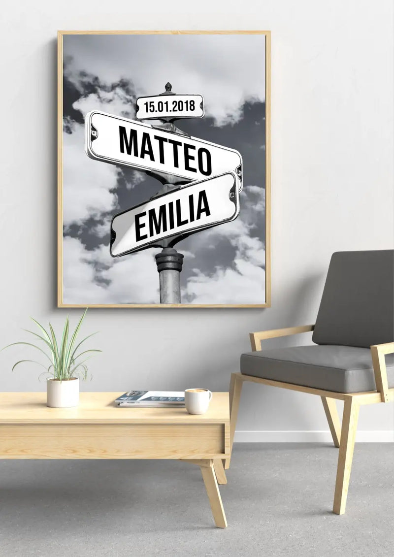 Straßenschilder Poster für Paare