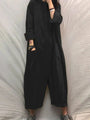 Herbstlicher Jumpsuit mit weitem Schnitt Damen – Livia