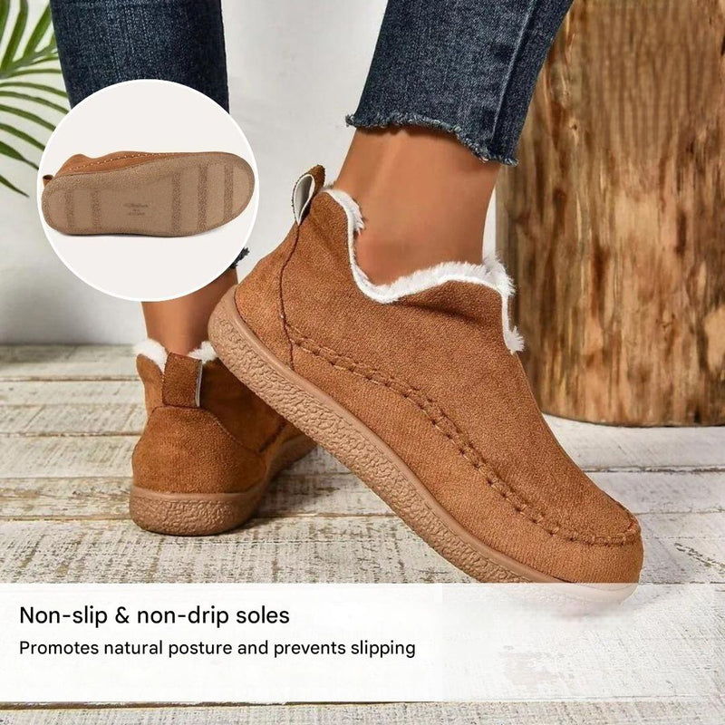 Winter-Barfußhausschuhe mit Fleece-Futter – Amalia