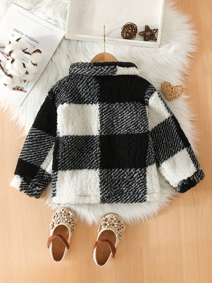 Weiche, karierte Fleecejacke Rowie für Kinder – perfekt für winterliche Tage