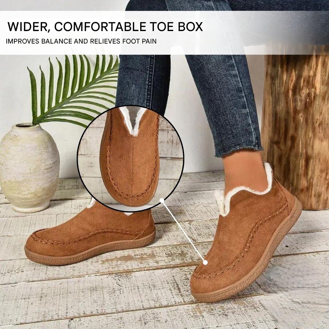 Winter-Barfußhausschuhe mit Fleece-Futter – Amalia