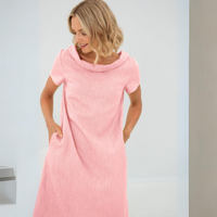 Stylisches Sommerkleid aus Leinen-Baumwoll-Mix - LinaLuft