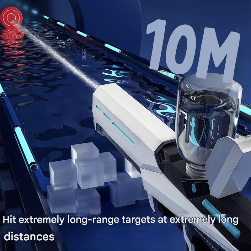 Automatische Wasserpistole mit 1L Tank & 10 m Reichweite – Sommerspaß pur