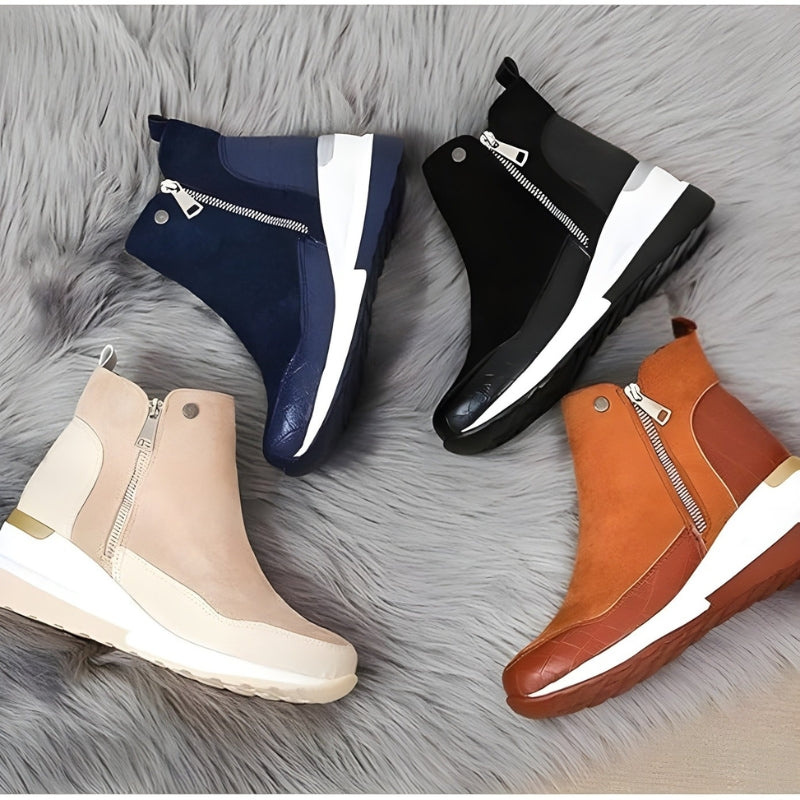 Orthopädische Leder Damen Herbststiefeletten - Emma