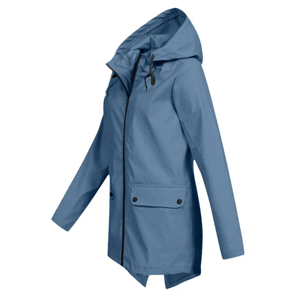 Herbstliche Damen Regenjacke mit Kapuze - Liora