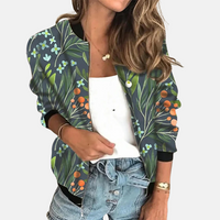 Damen Retro Bomberjacke mit Herbst-Print – Zoë