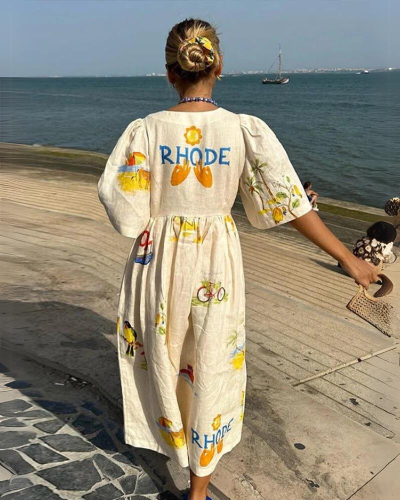 Übergroßes V-Ausschnitt-Sommerkleid – Amara