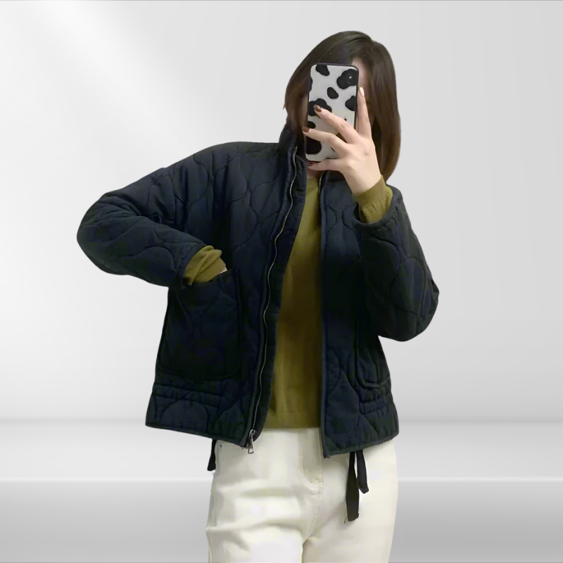 Damen Steppjacke mit Kordelzug & Reißverschluss – Lorena