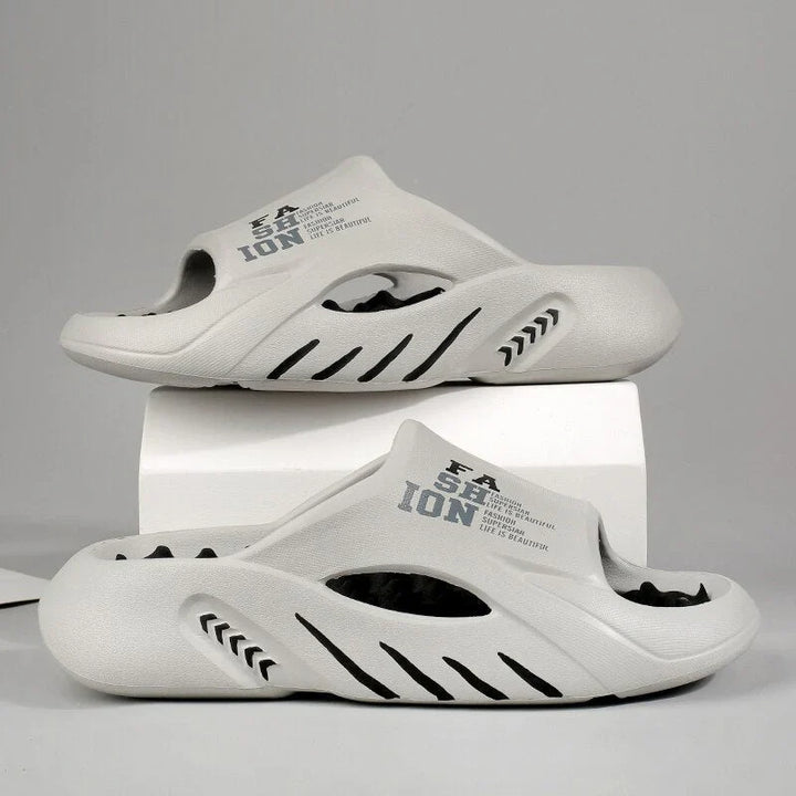 Graue Unisex-Sandalen, rutschfest, atmungsaktiv, ideal für Sommer, Freizeit, Strand.