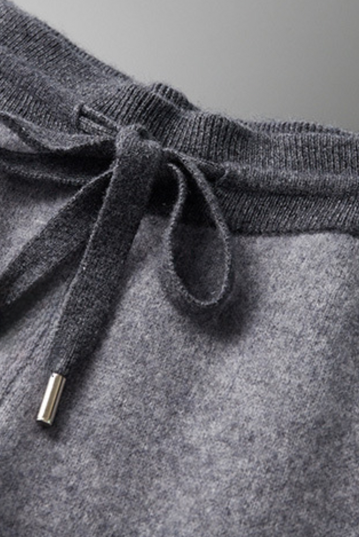 Graue Kaschmir Merinowolle Herbst-Set – Vittore