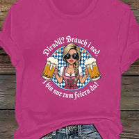 Damen Plus Size Kurzarm T-Shirt – Liesl Oktoberfest 2025