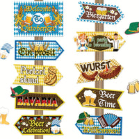 Oktoberfest Party-Dekoschilder 3 Sets (je 10 Stück) – WiesnSchilderSet Oktoberfest 2025
