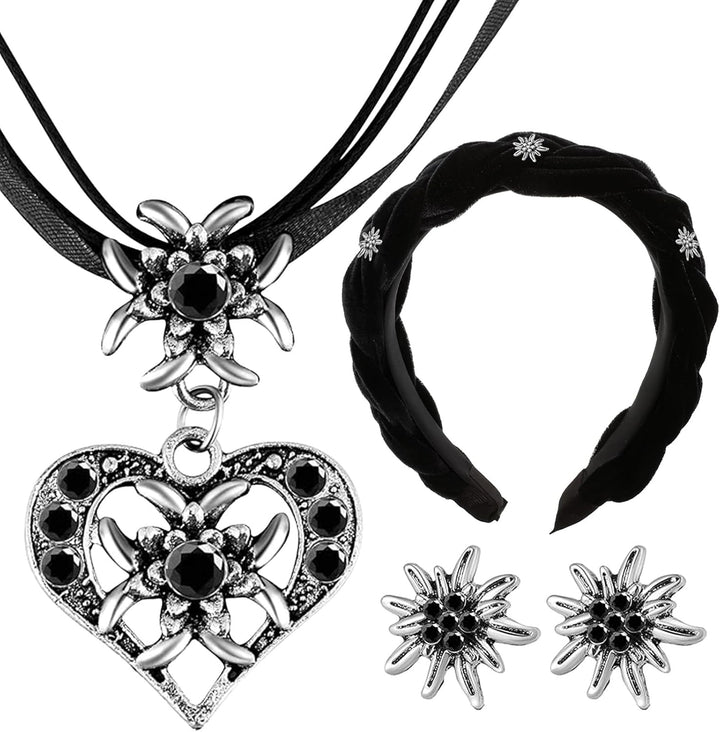 Edelweiß Schmuckset mit Perlen – TrachtenZauber Oktoberfest 2025