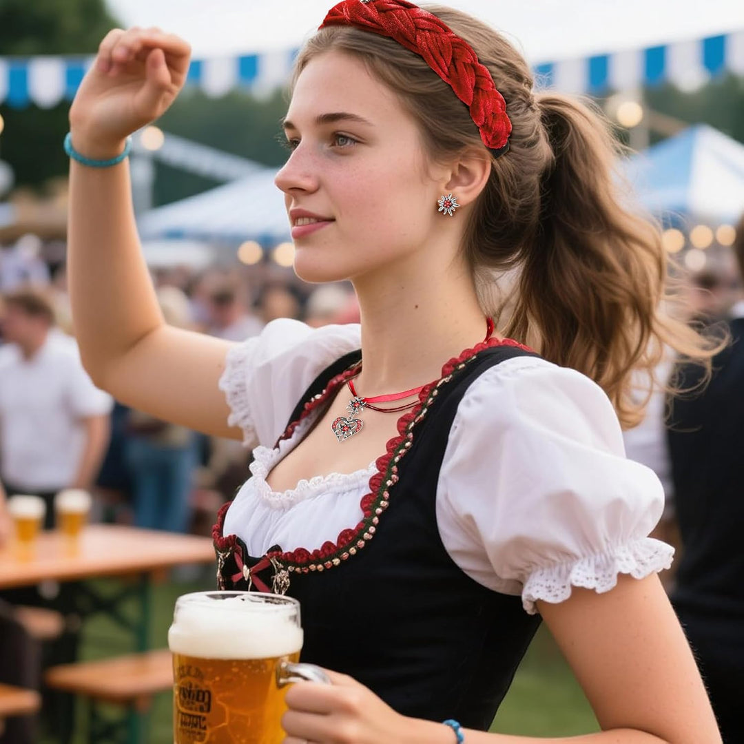 Edelweiß Schmuckset mit Perlen – TrachtenZauber Oktoberfest 2025