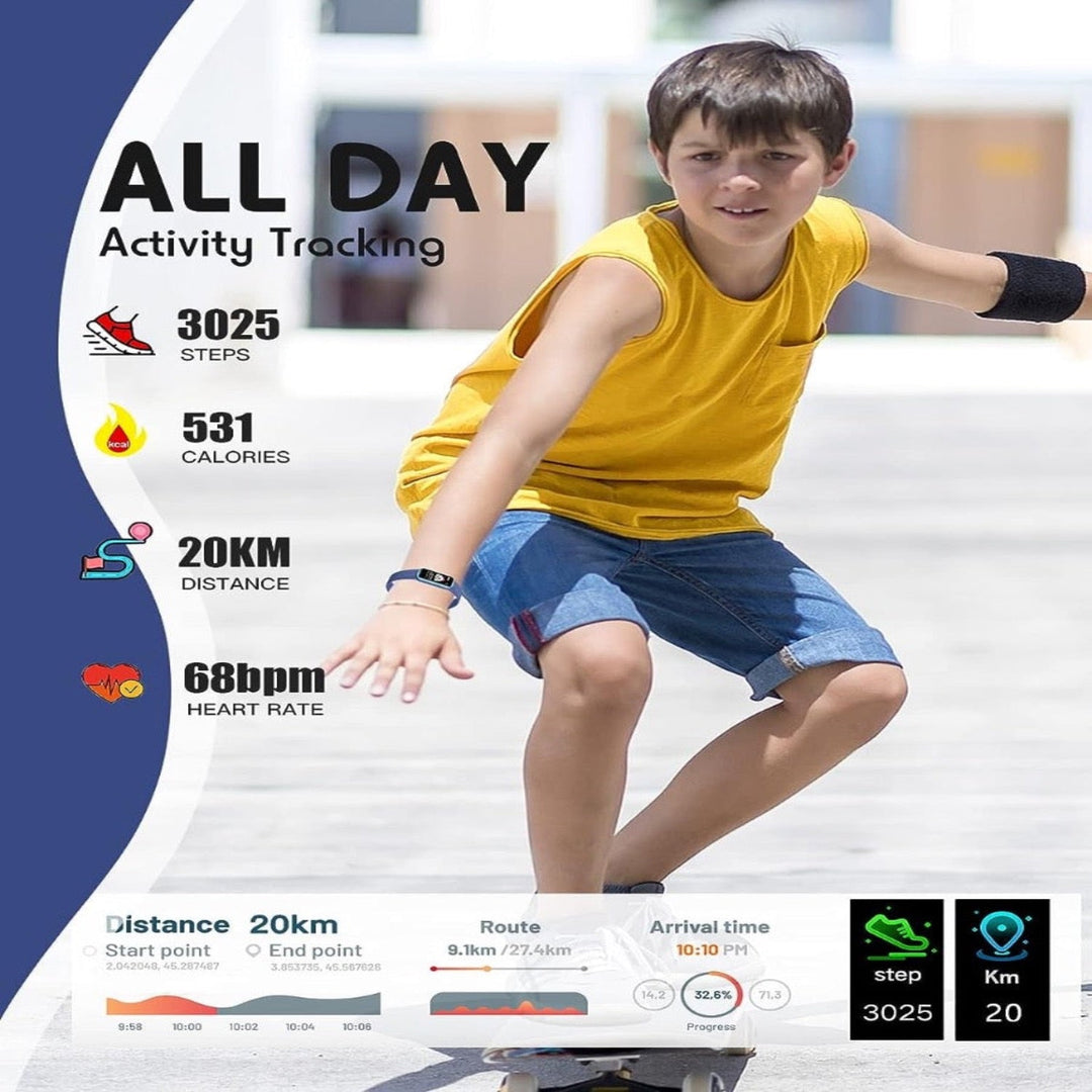 Kinder-Smartwatch mit GPS, Fitness-Tracking und Gesundheitsfunktionen – Viona