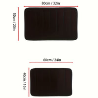 Schwarze, rechteckige Hundematte, 80x50cm und 60x40cm, waschbar, rutschfest, Haustierbett.