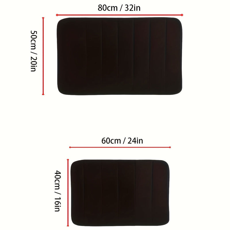 Schwarze, rechteckige Hundematte, 80x50cm und 60x40cm, waschbar, rutschfest, Haustierbett.