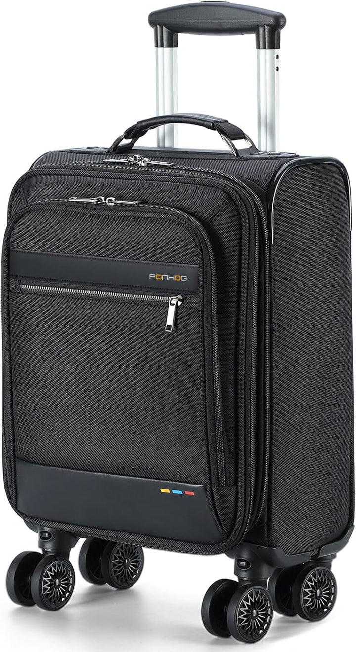 Ausziehbares Handgepäck für unter dem Sitz mit Spinner-Rollen und Laptopfach