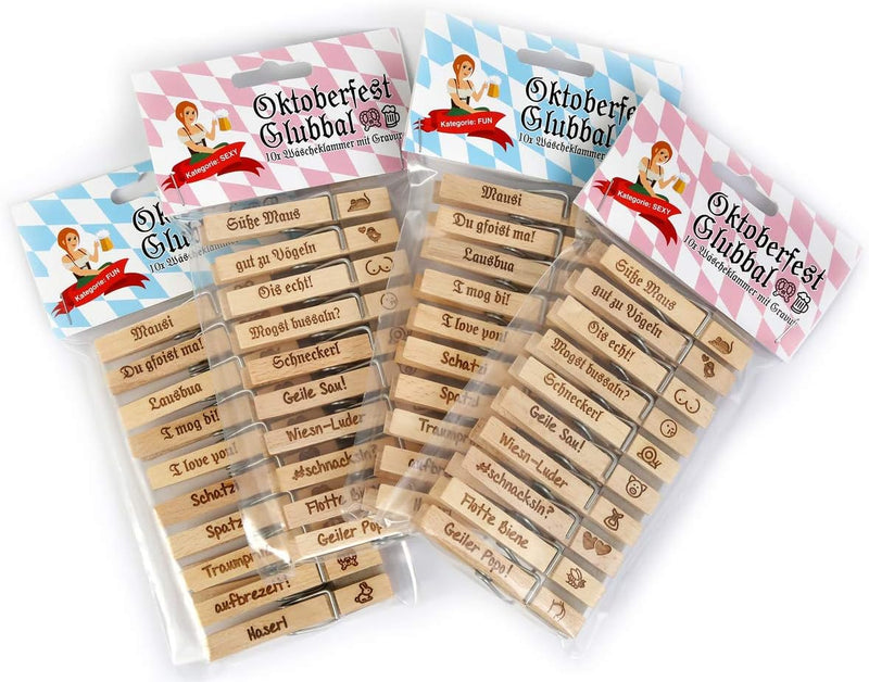 Oktoberfest Glubbal (4er-Set, je 10 Stück) – GaudiGlubbal Oktoberfest 2025