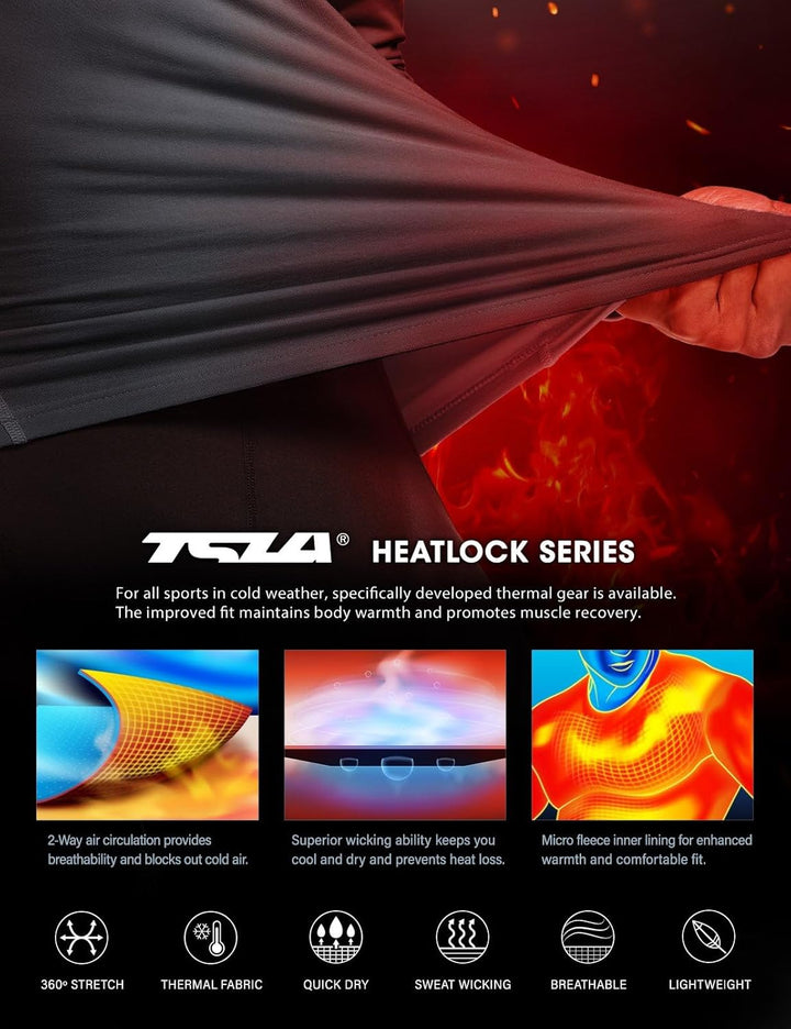 Schwarzes TCA Funktionsshirt, atmungsaktiv, wärmeisolierend, ideal für kaltes Wetter.