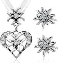 Edelweiß Schmuckset mit Herzanhänger – HerzGlanz Oktoberfest 2025