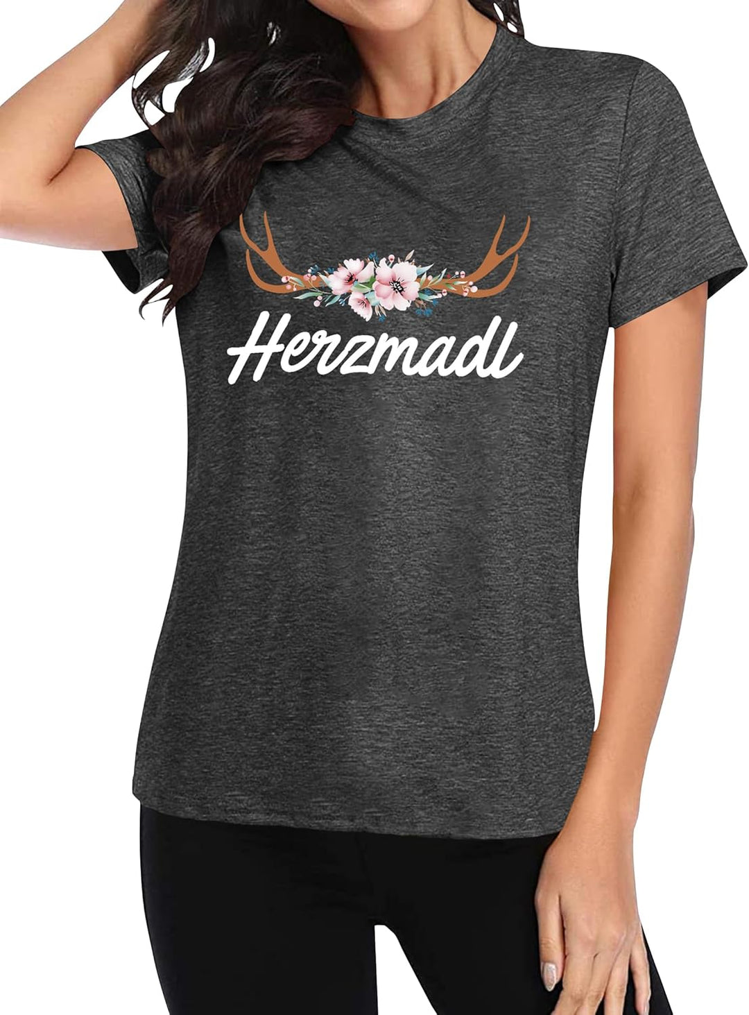Damen Kurzarm Herzmadl T-Shirt – Lena Oktoberfest 2025