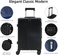 Aluminium-Rahmen Handgepäck mit TSA-Schloss und leisen Rollen