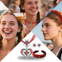 Edelweiß Schmuckset mit Perlen – TrachtenZauber Oktoberfest 2025