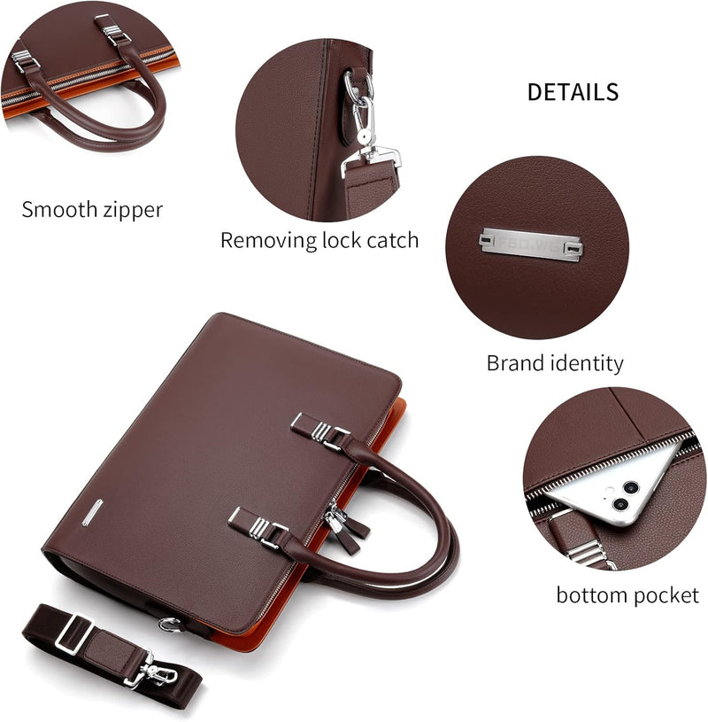 Echte Leder Multi-Fach Geschäfts-Laptoptasche für Profis